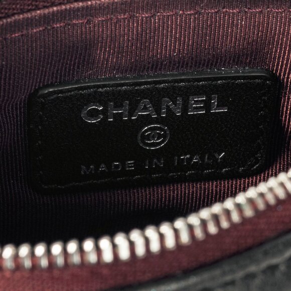 Chanel Black Lambskin Classic Zipped O Pouch - Picture 10 of 13
